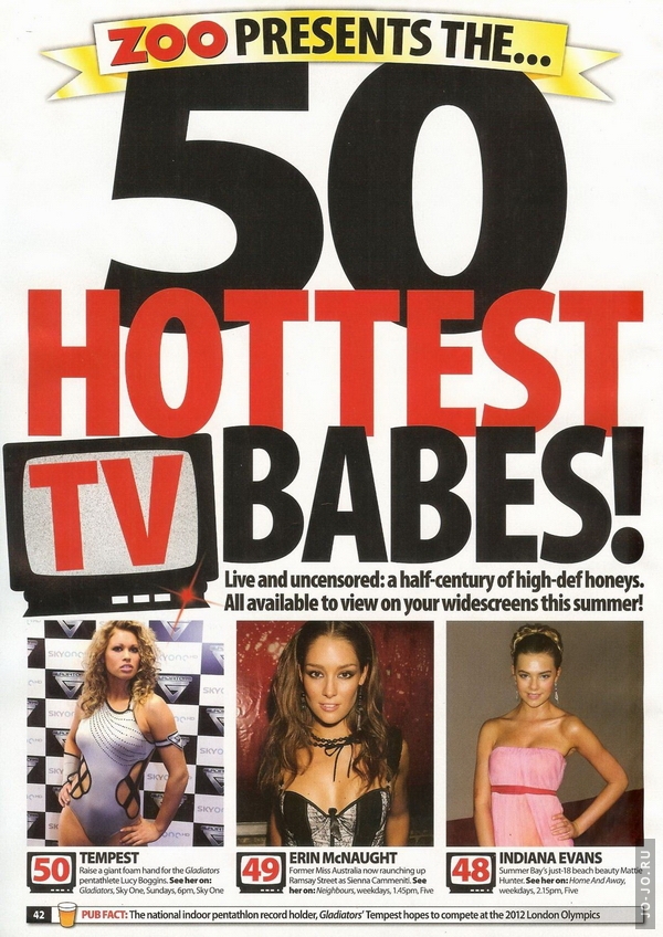 50 самых горячих девушек из телевизора в журнале ZOO