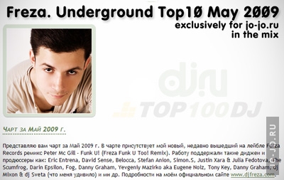 Freza - Underground Top10 May 2009 (In The Mix)