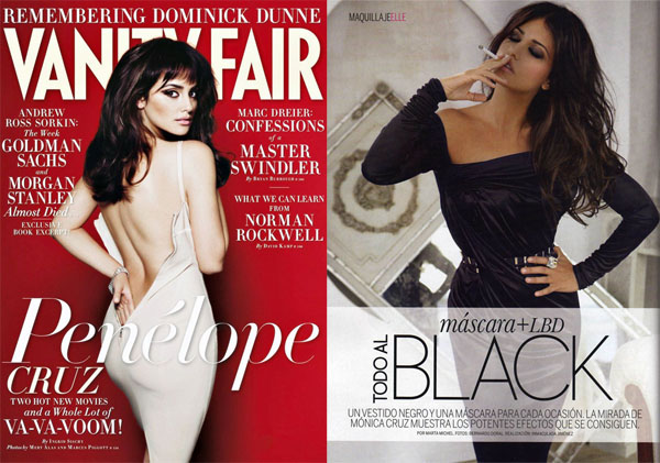 Penelope Cruz  Vanity Fair  onica Cruz  Elle