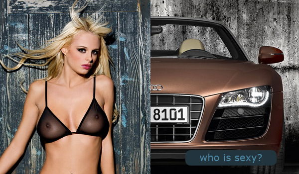 Who is sexy: Rhian Sugden vs Audi R8 5.2 FSI Spyder