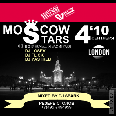 LONDON: MOSCOW STARS  mixed by dj Spark