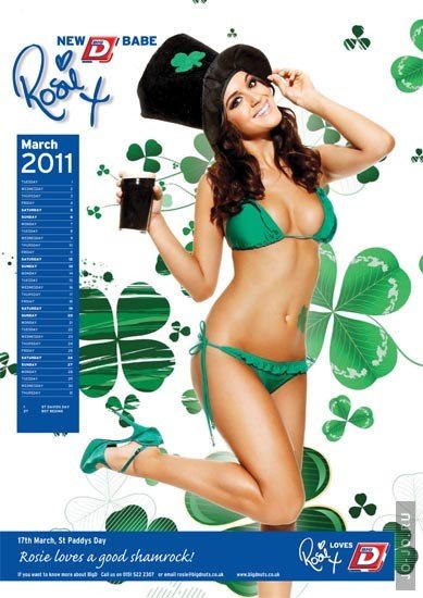 Rosie Jones  Babe Calendar 2011