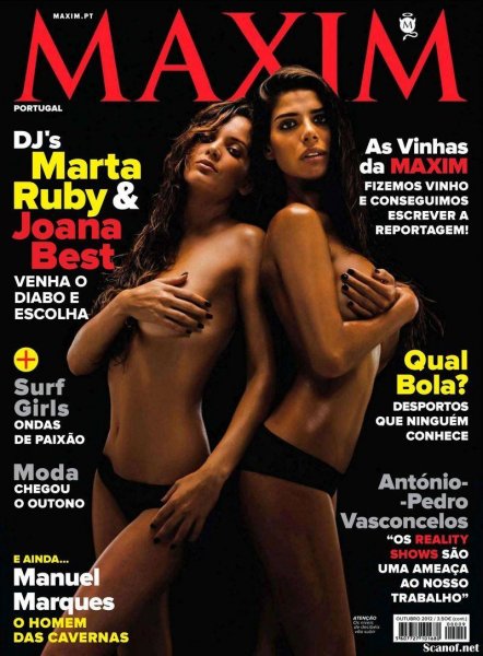 DJ Marta Ruby, DJ Joana Best - Maxim October 2012 Portugal