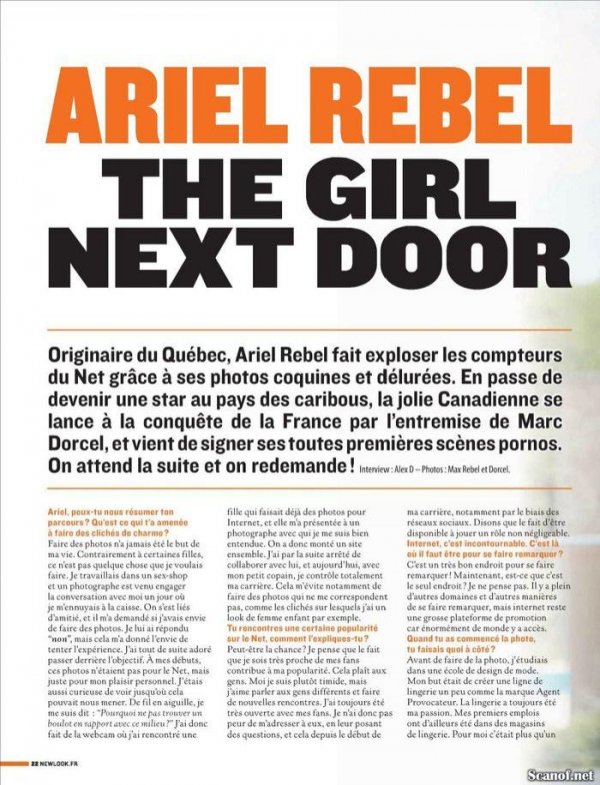 Ariel Rebel - Newlook Issue 349 October-November 2013 France