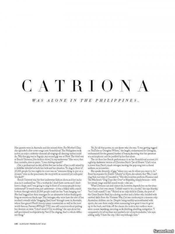 Catriona Gray - Rogue January-February 2014 Philippines