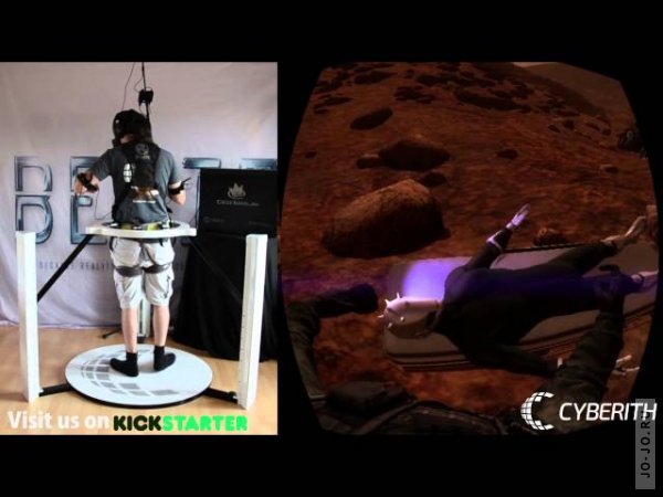 Cyberith Virtualizer + Oculus Rift + PrioVR: Technolust (VR Game)
