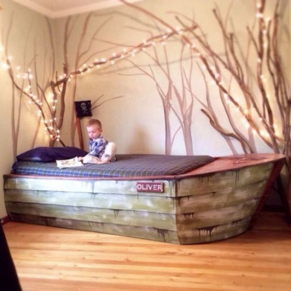 Детская кровать в виде лодки своими руками