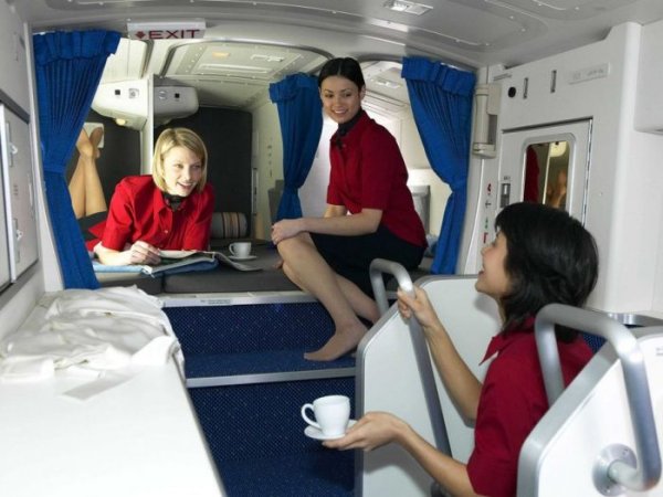 Тайные комнаты для отдыха экипажа в пассажирских самолетах