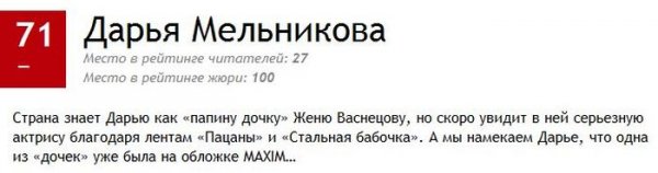 ТОП-100 самых сексуальных женщин России по версии журнала Maxim