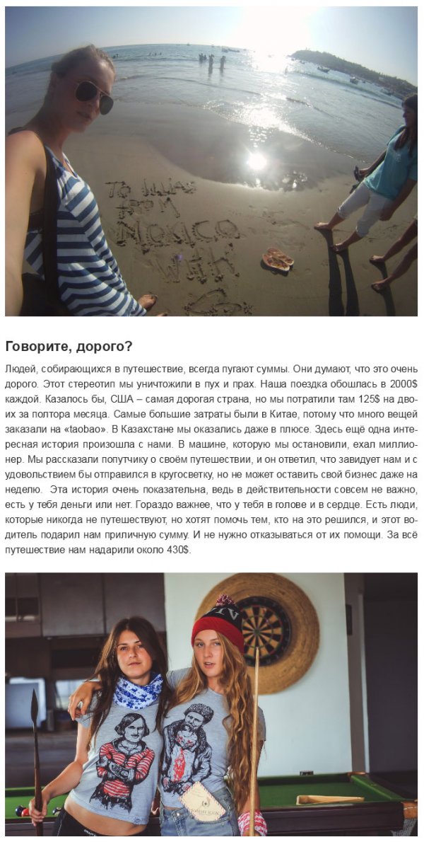 Рассказ Анны Морозовой о ее кругосветном путешествии