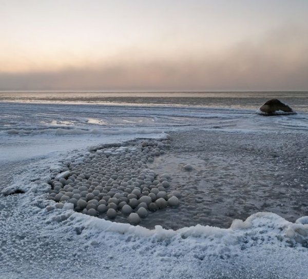 Удивительное природное явление на берегу Финского залива