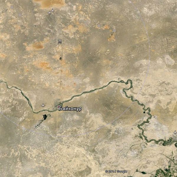 Сервис Google Earth и необычная координата на Байконуре
