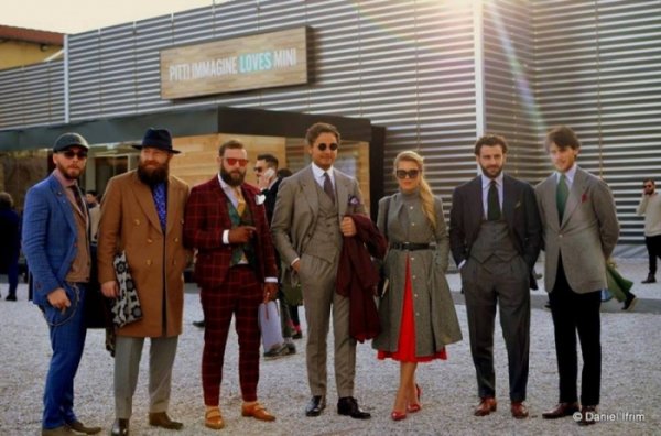 Итальянские мужчины-модники на выставке Pitti Uomo