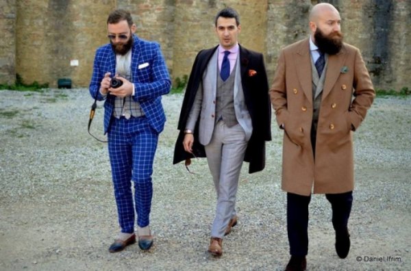 Итальянские мужчины-модники на выставке Pitti Uomo