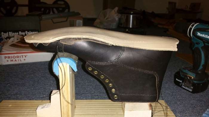 Фотоотчет по изготовлению ботинок вручную