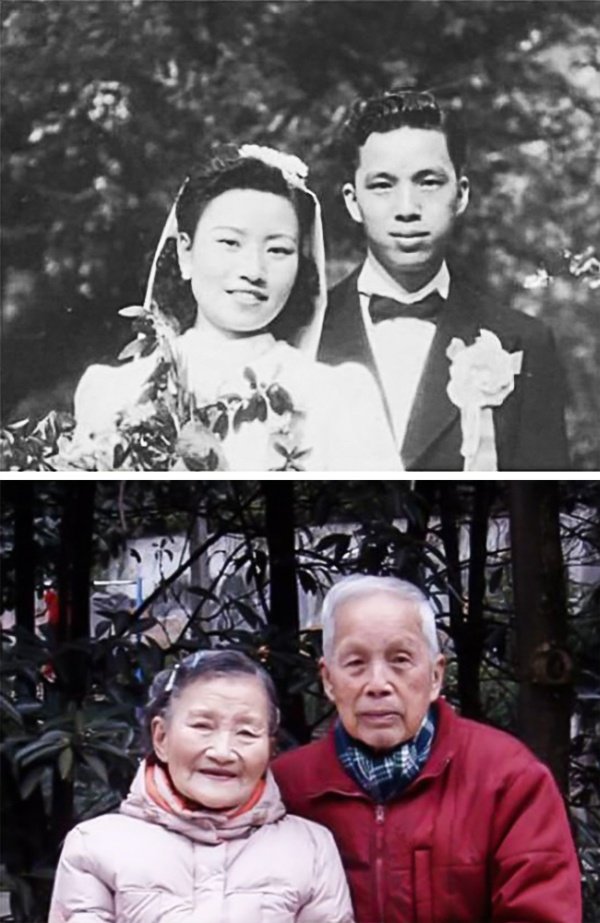 98-летние супруги из Китая повторили день своей свадьбы в честь 70-летия совместной жизни