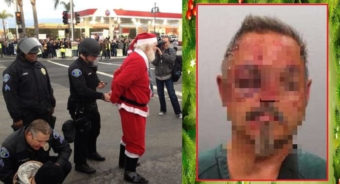  В США Санта-Клаус избил мужчину, выслушав желание его падчерицы (3 фото)