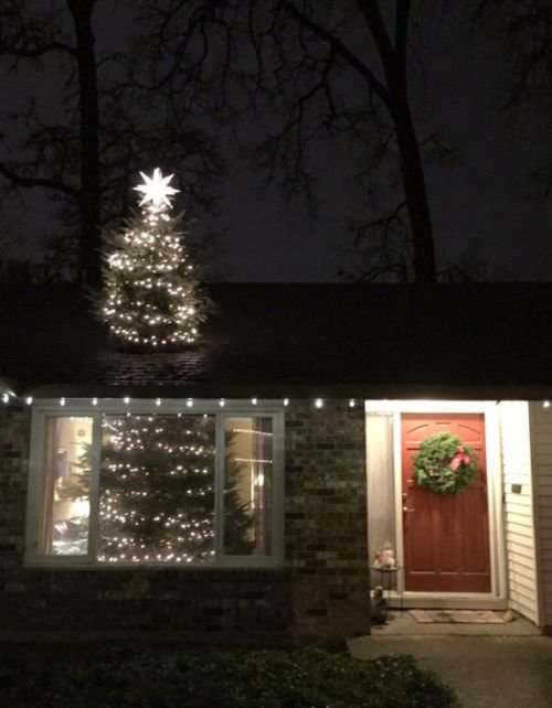 Необычная рождественская елка (2 фото)