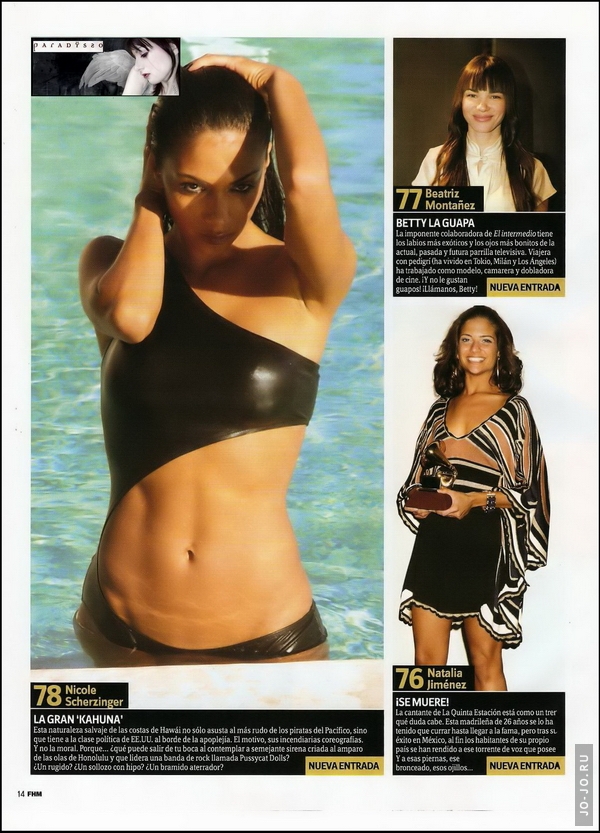 100 самых сексуальных девушек 2008 года по версии журнала FHM (Испания)