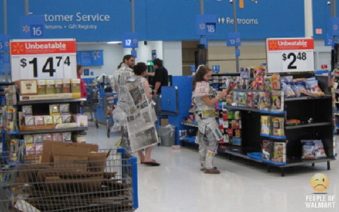 Смешные люди из супермаркетов Walmart.