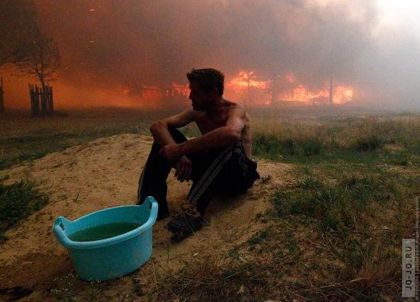 Пожары в селах Нижегородской и Воронежской областей