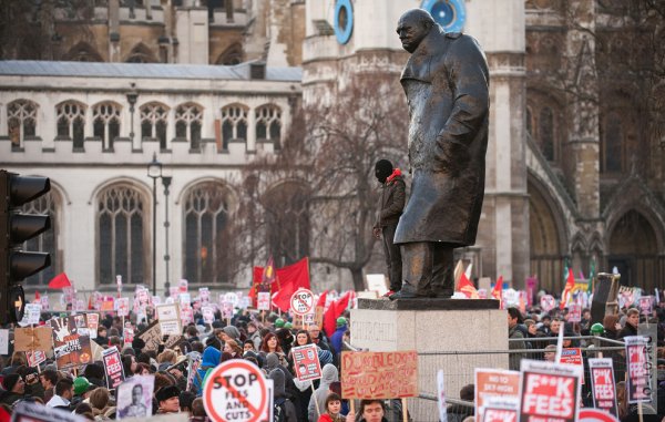 Студенческие акции протеста в Лондоне