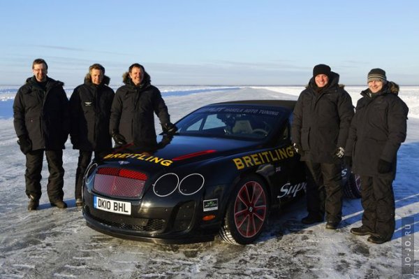Bentley поставил новый рекорд скорости на льду