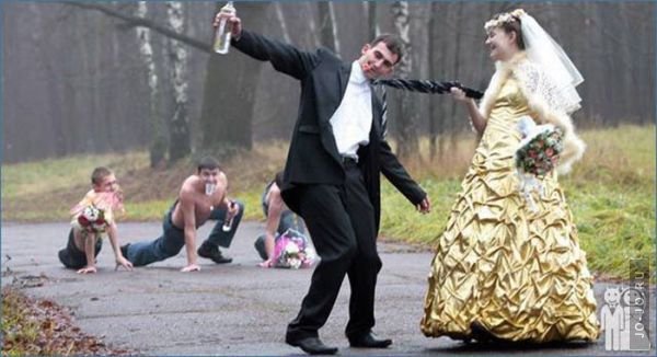 Странные и смешные свадебные фотографии