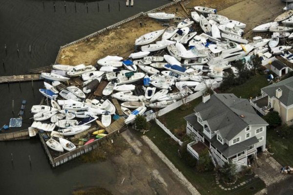 Последствия урагана "Сэнди" с высоты птичьего полета 