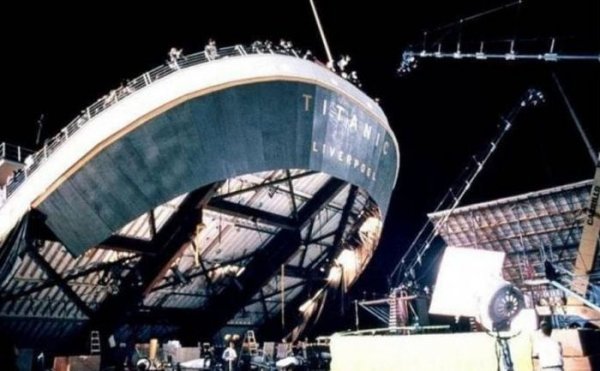  Кадры со съемок фильма "Титаник"