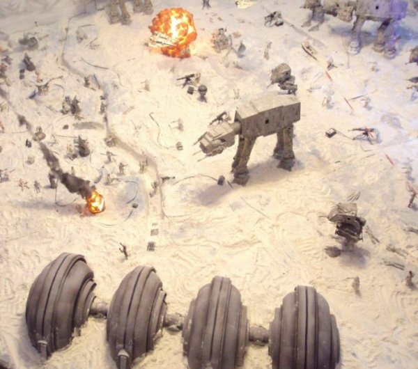 Самодельная экспозиция битвы из Звездных войн