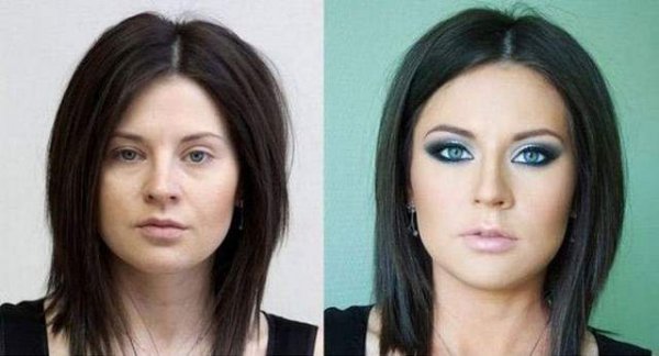 Американские стриптизерши до и после макияжа