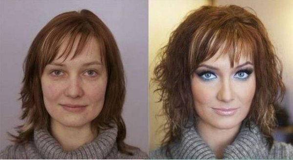 Американские стриптизерши до и после макияжа