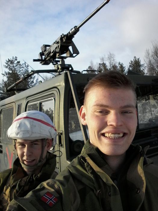 Селфи военных на учениях в Норвегии