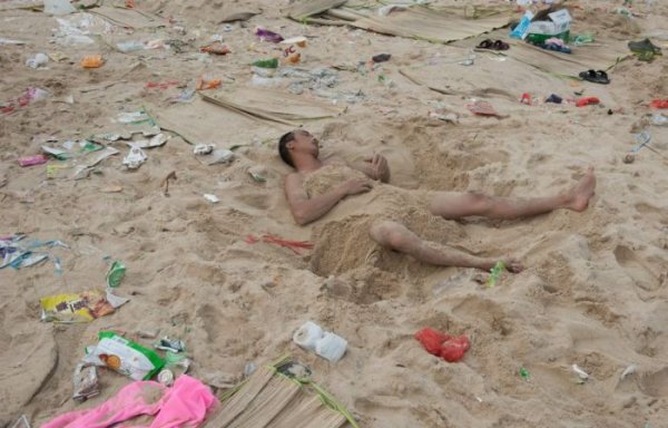Пляжи Китая, превратившиеся в свалки мусора