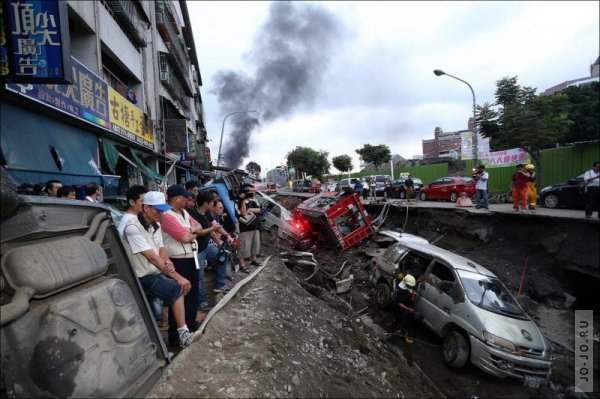 Взрыв газовой трубы в Тайване