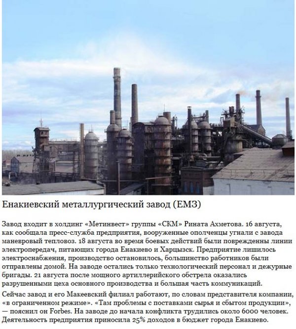 Что стало с заводами юго-востока Украины