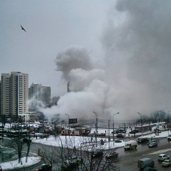Более суток московские пожарные тушили пожар в библиотеке ИНИОН РАН