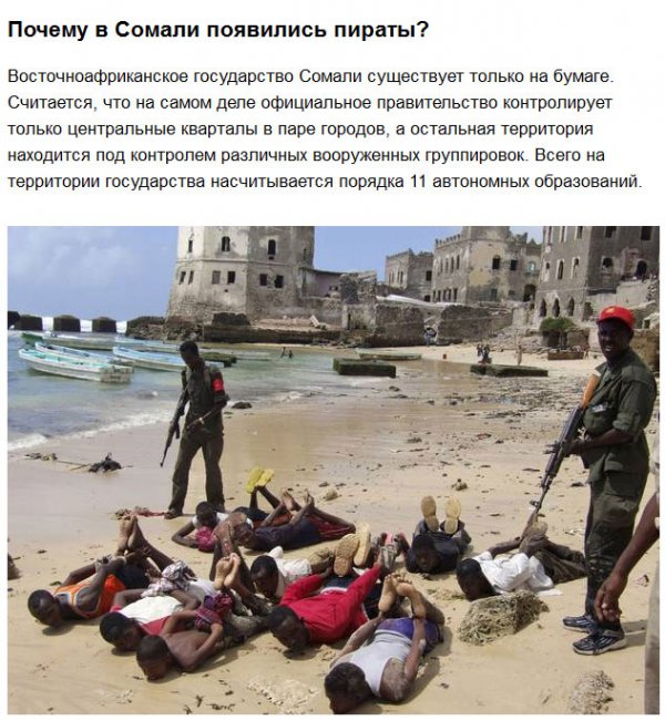 Пост о жизни и «работе» сомалийских пиратов