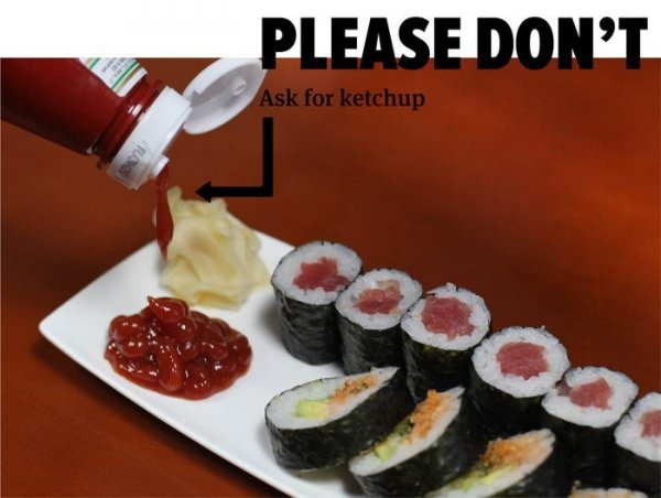 Правила употребления суши и роллов