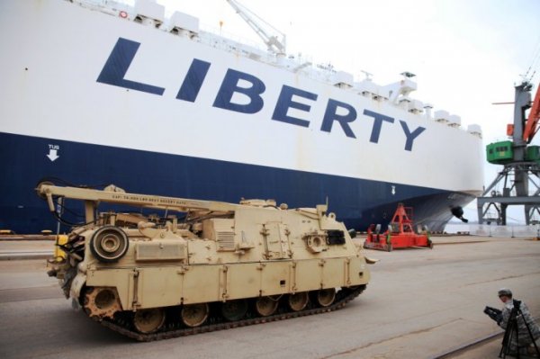 В Латвию прибыли американские военнослужащие и военная техника