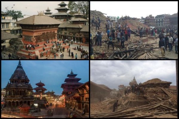 Последствия землетрясения в Непале на фото «до и после»