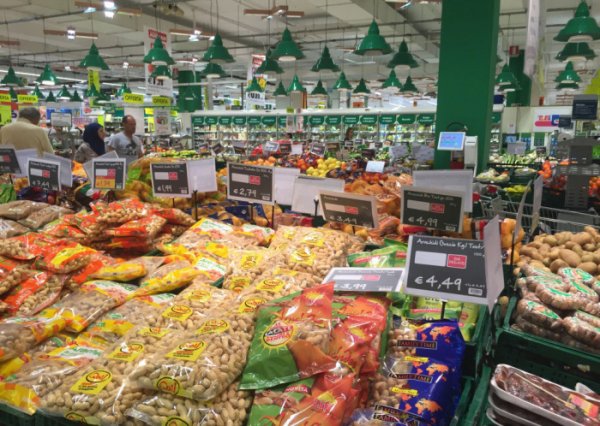 Цены на продукты питания в итальянских магазинах