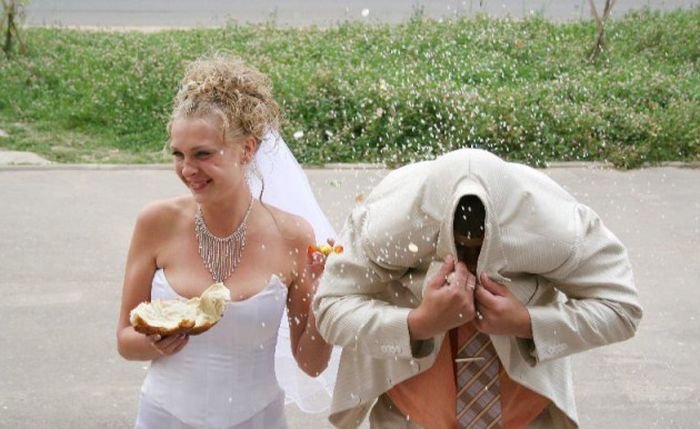 Забавные фото с русских свадеб