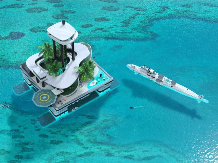 Миллиардерам предложили искусственный остров-петхаус вместо яхт