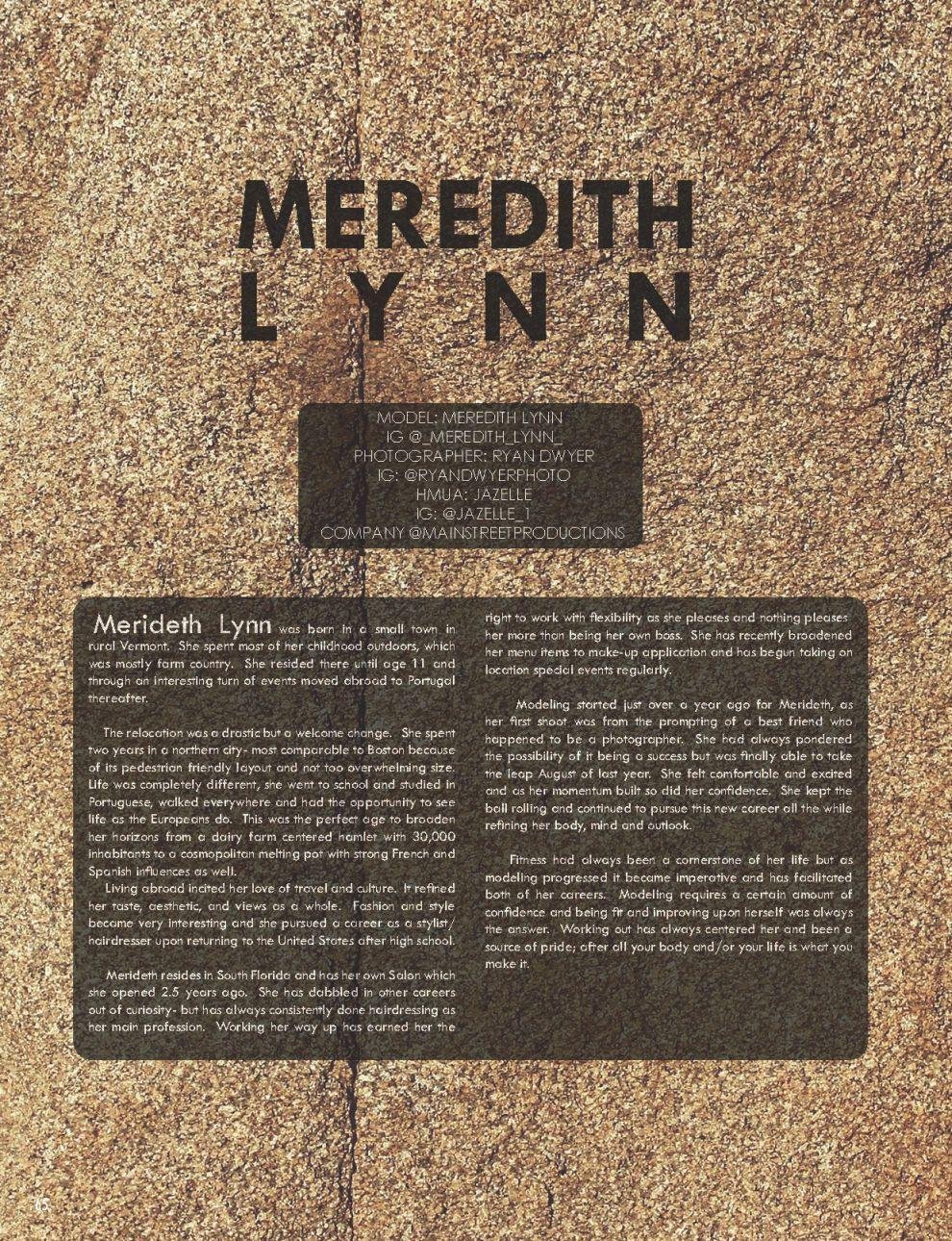 Meredith Lynn - Fuse Magazine Issue 18 2015 USA