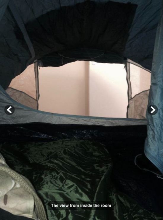 В одном из домов Лондона сдается палатка за 55 000 рублей в месяц