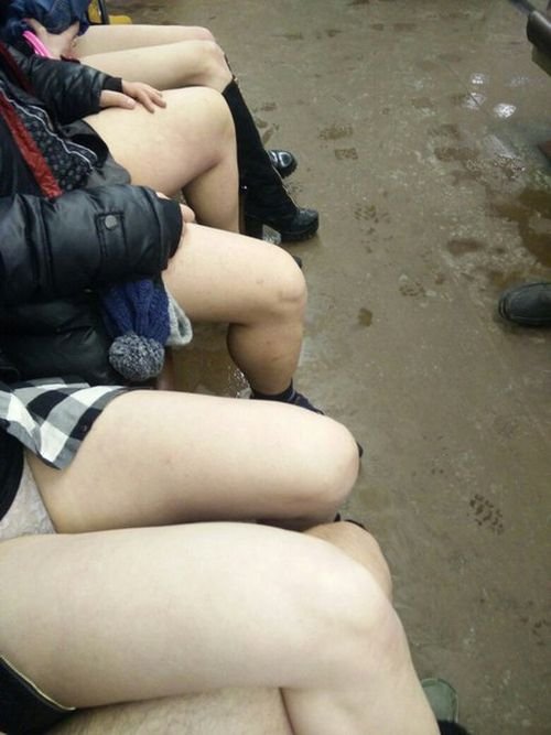 Как прошел флешмоб «В метро без штанов-2016» (No Pants Subway Ride)