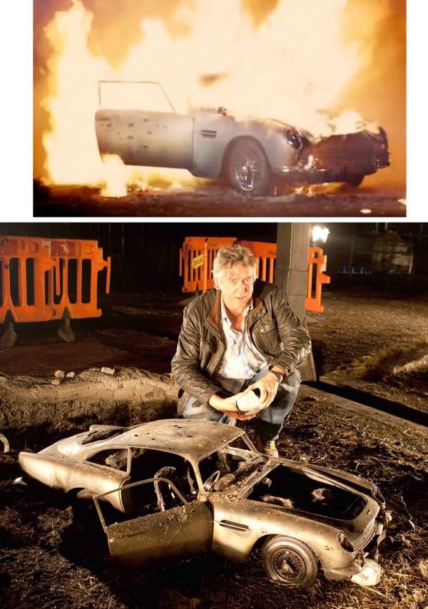 Кадры из «Джеймса Бонда» до и после наложения спецэффектов