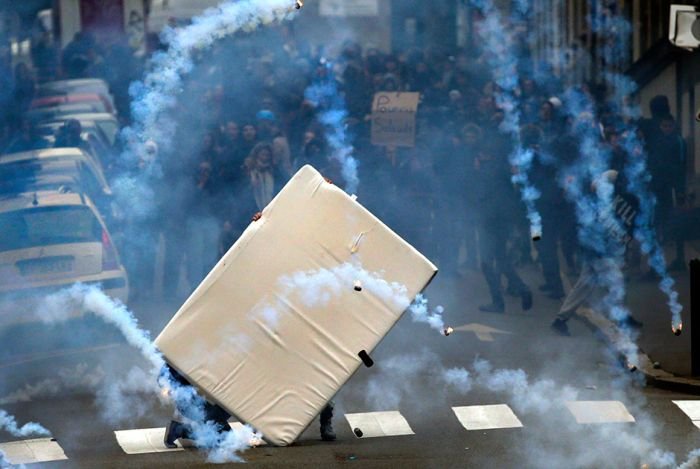  Как французы протестуют против трудовой реформы